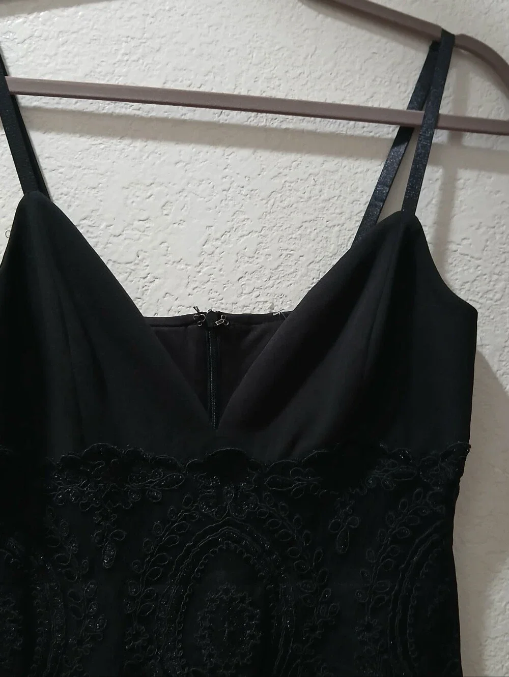 Lulu's new  Black Lace-Embellished Midi Bodycon Dress